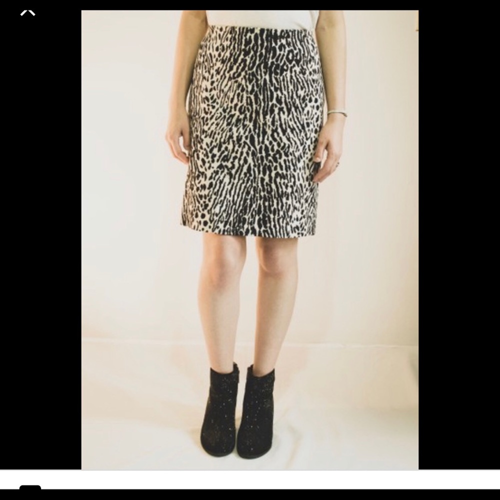 Talbots Leopard Pencil Skirt